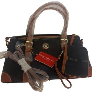 Dooney & Bourke Vintage NWT Black and Brown Women's Bag and Wristlet